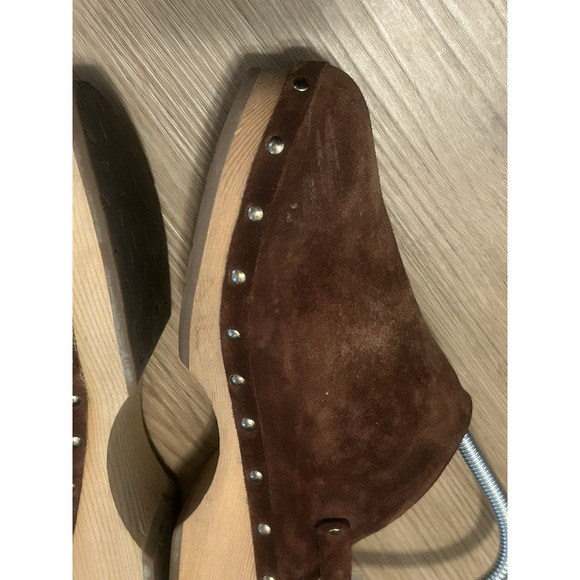 Ancient Greek Sandals Women's Brown Studded Suede Clogs Shoes - Size 40 EU / 9.5 - Picture 6 of 8